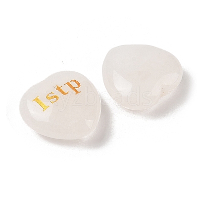 Natural Quartz Crystal Heart Engraving MBTI Figurines Statues for Home Office Desk Decorations X1-G-K353-05E-1