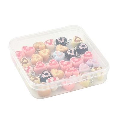 30Pcs Opaque Resin Charms RESI-FS0002-38-1
