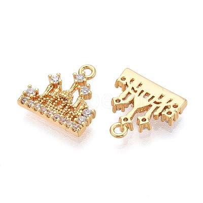 Brass Micro Pave Cubic Zirconia Charms KK-N263-85G-1