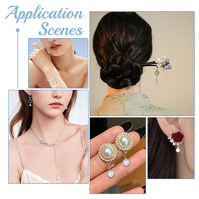 200Pcs 2 Colors ABS Imitation Pearl Plastic Pendants FIND-AR0006-16-1