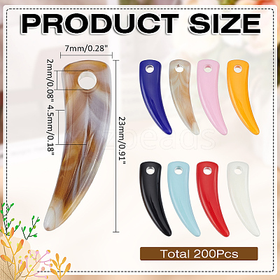 Opaque Acrylic Pendants OACR-WH0036-43-1