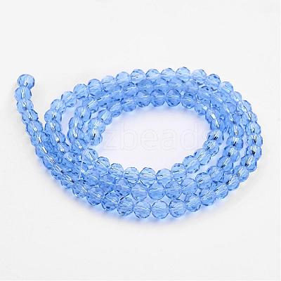 Transparent Glass Bead Strands GLAA-G013-4mm-25-1