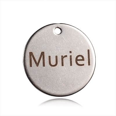 Non-Tarnish Spray Painted 201 Stainless Steel Pendants STAS-F090-15P-1