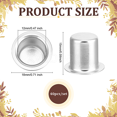 40Pcs Aluminum Candle Cup FIND-PH0024-90A-1