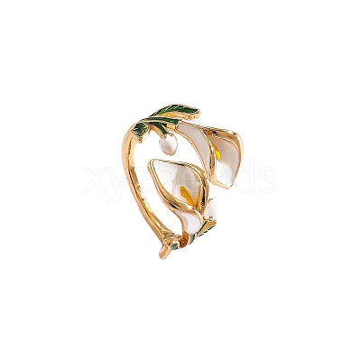 Alloy Enamel Cuff Open Rings WGDC10F-05-1