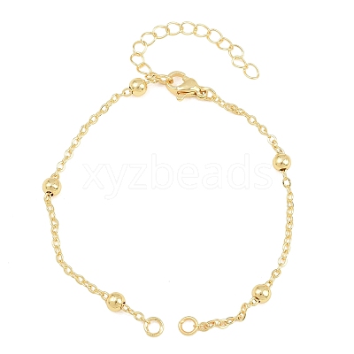 Brass Box Chain Bracelet Making KK-CBADBBF-03G-1
