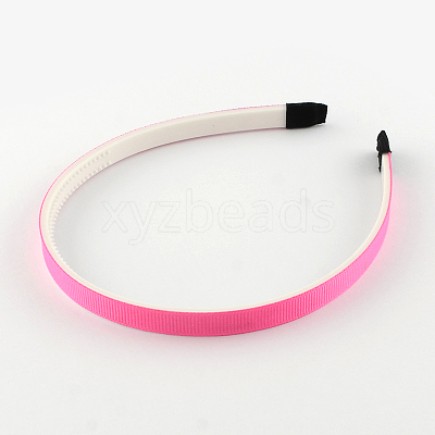 Plain Headwear Hair Accessories Plastic Hair Band Findings OHAR-S187-M-1