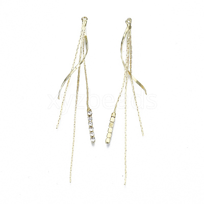 Brass Chain Tassel Big Pendants X-KK-R129-11G-1