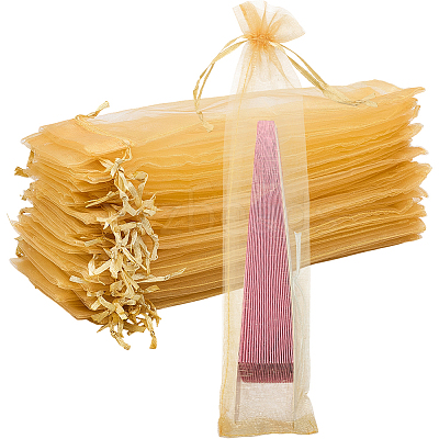 100Pcs Organza Drawstring Bags for Chinese Fan OP-GF0001-02B-1