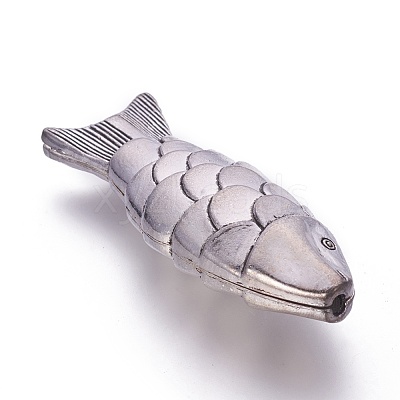 Tibetan Style Alloy Fish Beads TIBE-M001-161-1