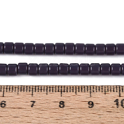 Opaque Solid Color Glass Beads Strands LS-GLAA-N065-4x4mm-C07-1