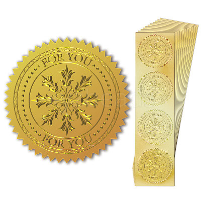 Self Adhesive Gold Foil Embossed Stickers DIY-WH0211-378-1