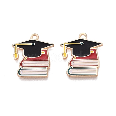 Back to School Alloy Enamel Pendants ENAM-Q004-01KCG-04-1