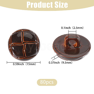 1-Hole Plastic Buttons BUTT-CA0001-34C-1