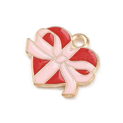 Valentine's Day Alloy Enamel Pendants ENAM-I084-01KCG-22-1