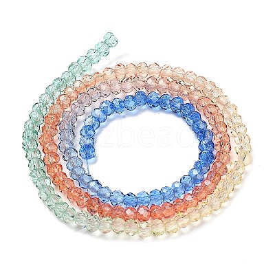 Transparent Painted Glass Beads Strands LS-DGLA-A034-T1mm-A02-1