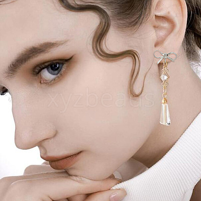 24Pcs Brass Earring Hooks KK-GO0001-46-1