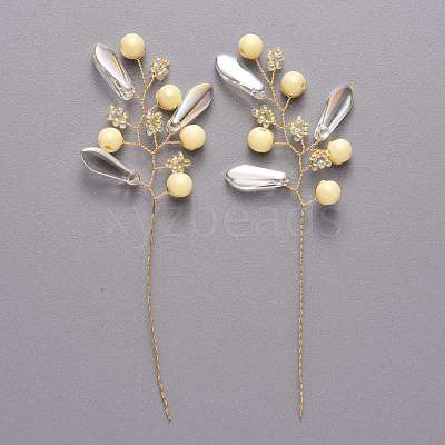 Glass Seed Beads and Brass Wire Wrapped Branch FIND-R086-07E-1