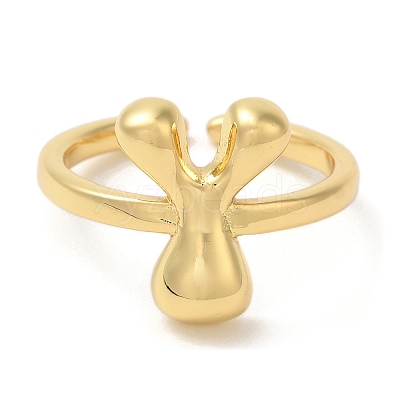 Brass Open Cuff Rings RJEW-U008-06Y-G-1