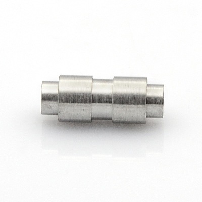 Tarnish Resistant 304 Stainless Steel Matte Surface Magnetic Clasps with Glue-in Ends STAS-O042-C-26-1