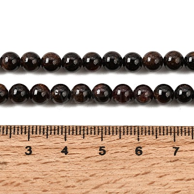 Natural Garnet Gemstone Bead Strands X-G-R263-6mm-1