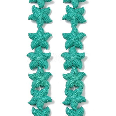 Synthetic Coral Dyed Carved Beads Strands CORA-K009-06C-06-1