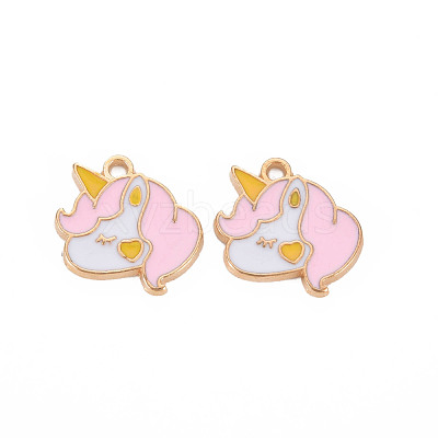 Alloy Enamel Pendants ENAM-T016-08B-RS-1