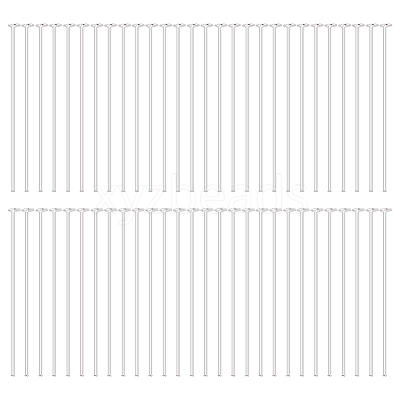 60Pcs 925 Sterling Silver Flat Head Pins STER-BC0002-17A-1