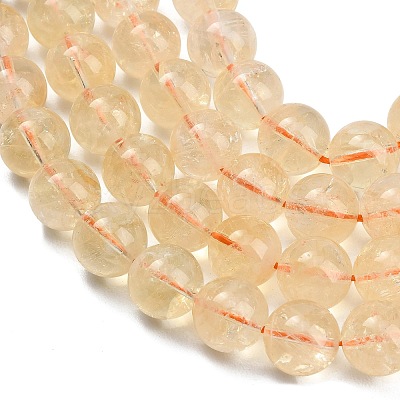Natural Citrine Beads Strands GG-CBACB71-03-12mm-1