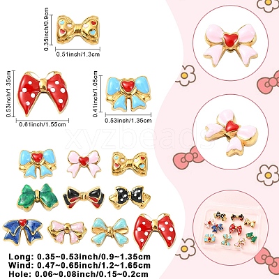 10Pcs 10 Styles 304 Stainless Steel Enamel Beads STAS-YW0003-65-1