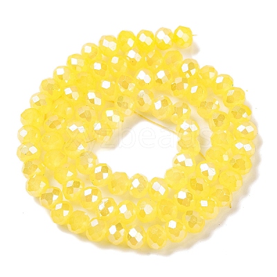 Baking Electroplate Glass Beads Strands X-DGLA-A039-J10mm-B23-1