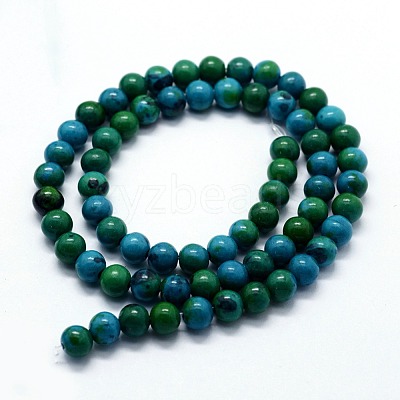 Synthetic Chrysocolla Beads Strands G-I199-34-4mm-1