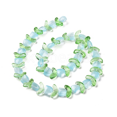 Transparent Glass Beads Strands LAMP-H061-02I-1