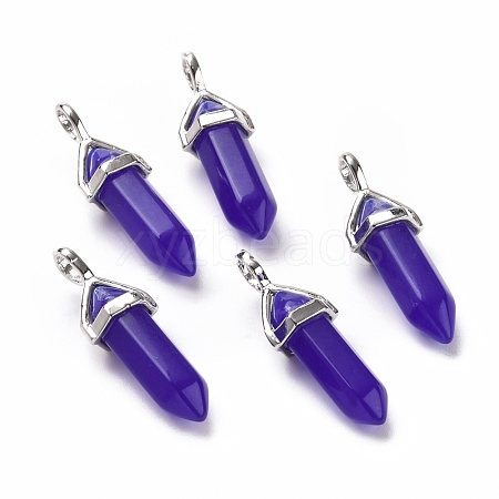 Bullet Glass Pointed Pendants GLAA-K058-02P-02-1