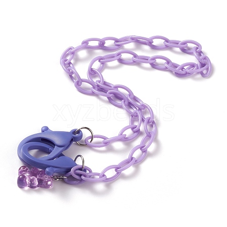 Personalized ABS Plastic Cable Chain Necklaces NJEW-JN03220-04-1