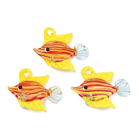 Handmade Lampwork Pendants LAMP-G162-01C-1