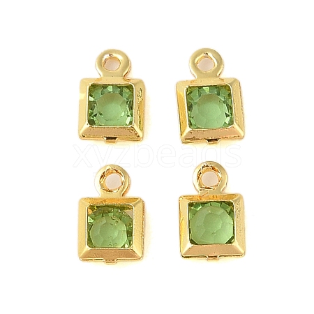 Rack Plating Brass Glass Pendants KK-S385-02G-04-1