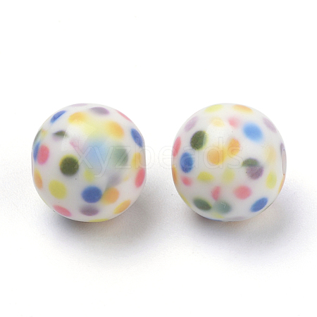 Opaque Printed Acrylic Beads MACR-S271-12mm-27-1