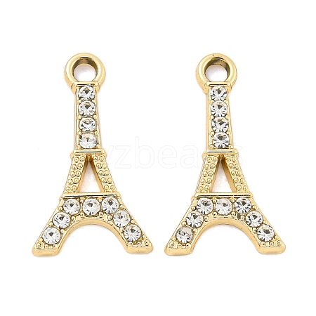 UV Plating Alloy Rhinestone Pendants ALRI-C009-12G-1