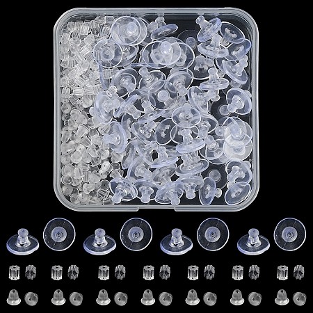 300Pcs 3 Style Plastic Ear Nuts KY-YW0001-32-1