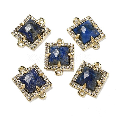 Natural Lapis Lazuli Faceted Square Links G-I375-03G-02-1