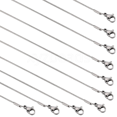 12Pcs 0.9MM 304 Stainless Steel Snake Chain Necklace Making STAS-SC0021-57P-1