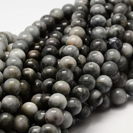 Natura Hawk's Eye Beads Strands G-D0001-22C-6mm-1