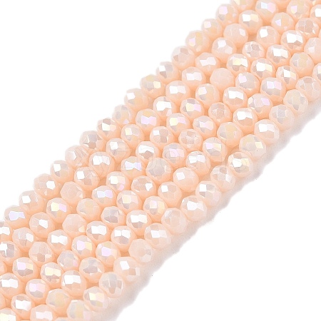 Electroplate Glass Beads Strands EGLA-A044-P2mm-B05-1