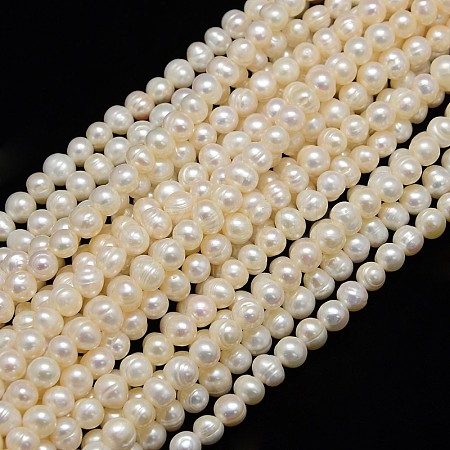 Grade A Natural Cultured Freshwater Pearl Beads Strands PEAR-L001-B-05-1