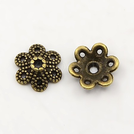 Tibetan Style Alloy Bead Caps K08YE071-1