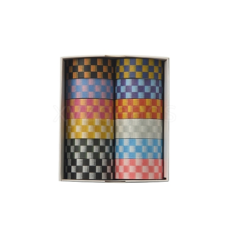 12 Rolls Retro Decorative Paper Tapes STIC-Q009-02B-1