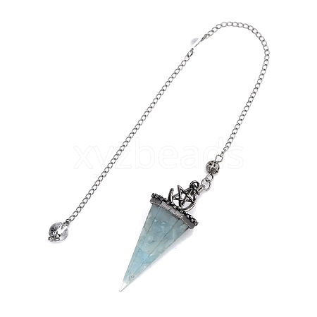 Natural Aquamarine Pointed Dowsing Pendulums PW-WGD4C0F-02-1