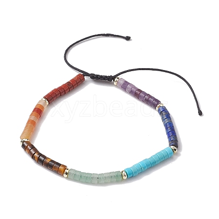 Natural Mixed Gemstone Braied Beads Btacelets for Women BJEW-JB10685-1