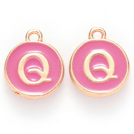 Golden Plated Alloy Enamel Charms X-ENAM-S118-08Q-1